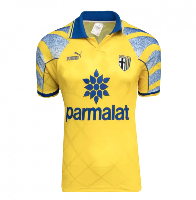 Gianfranco Zola Back Signed Parma Calcio 1913 1995-96 Third Shirt In Classic Frame