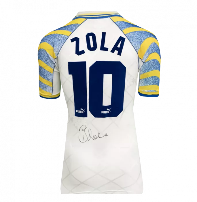 Gianfranco Zola Back Signed Parma Calcio 1913 1995-97 Home Shirt In Classic Frame