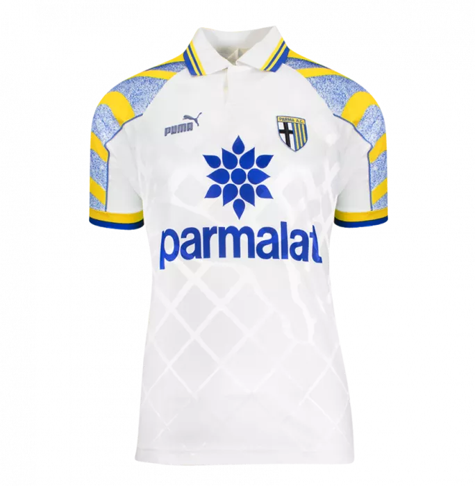 Gianfranco Zola Back Signed Parma Calcio 1913 1995-97 Home Shirt In Hero Frame: Option 1