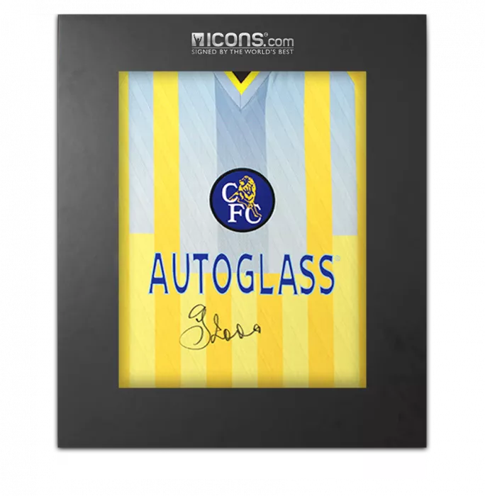Gianfranco Zola Front Signed Chelsea 1998 Away Shirt In Deluxe Packaging