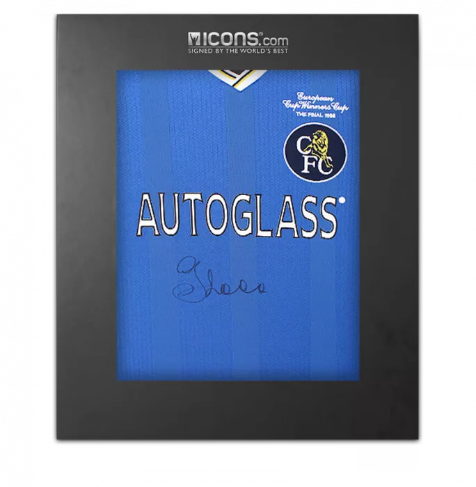 Gianfranco Zola Front Signed Chelsea 1998 European Cup Winners Cup Shirt In Deluxe Packaging