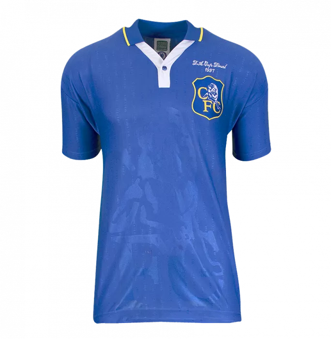 Gianfranco Zola Official UEFA Europa League Signed Chelsea Retro Shirt