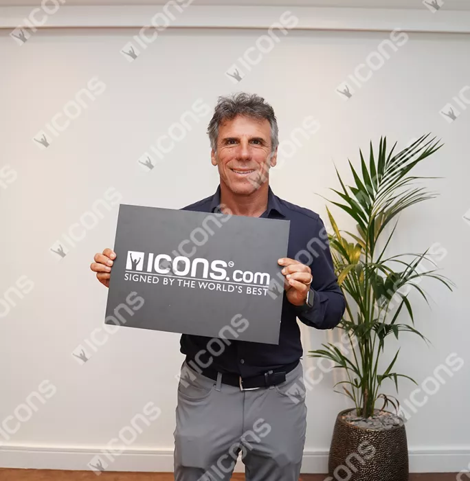 Gianfranco Zola Official UEFA Europa League Signed Chelsea Retro Shirt