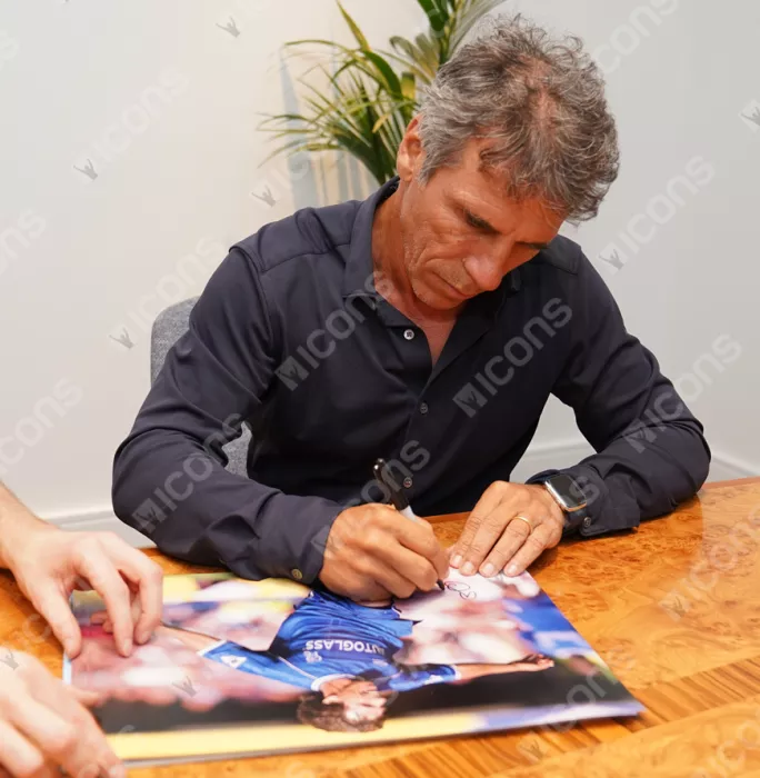 Gianfranco Zola Signed Chelsea FC Photo: Premier League Icon