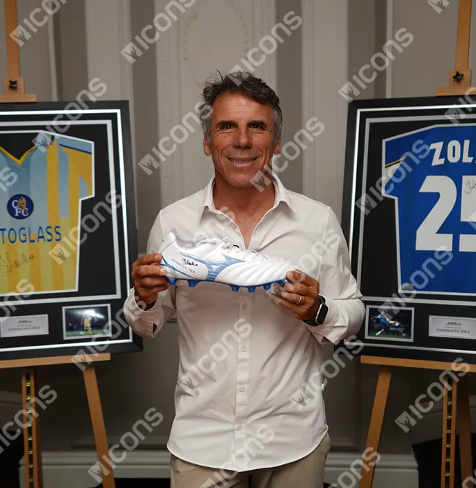 Gianfranco Zola Signed Mizuno Monarcida Neo Boot In Deluxe Packaging