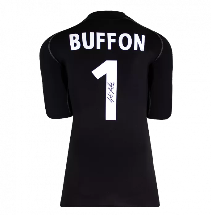 Gianluigi Buffon Back Signed Italy 2002-03 Goalkeeper Shirt In Classic Frame