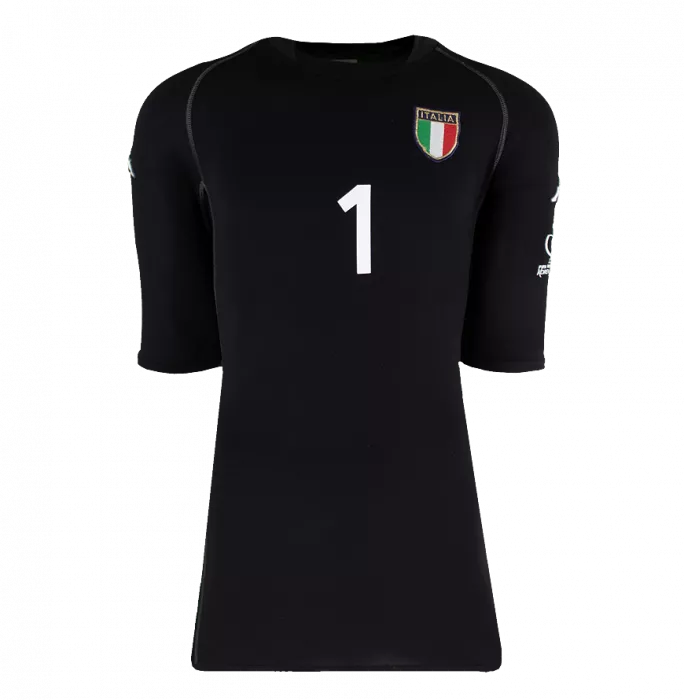 Gianluigi Buffon Back Signed Italy 2002-03 Goalkeeper Shirt In Classic Frame