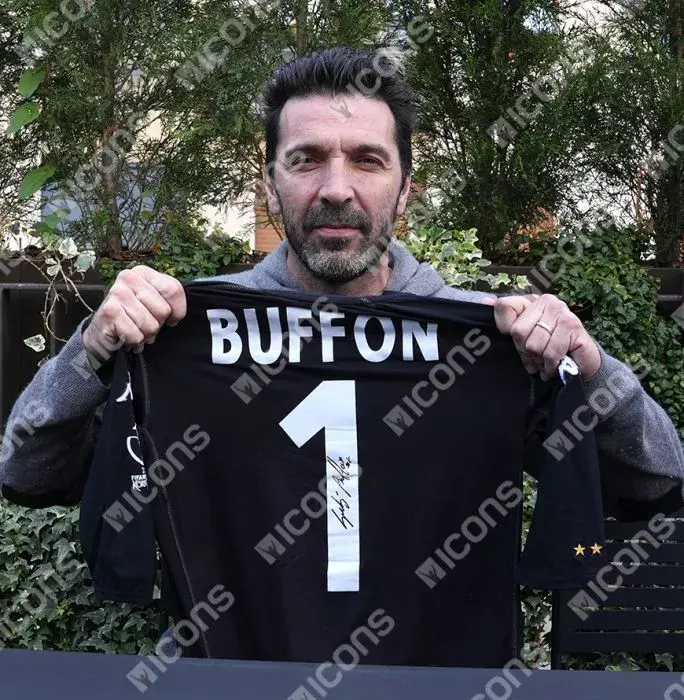 Gianluigi Buffon Back Signed Italy 2002-03 Goalkeeper Shirt In Classic Frame