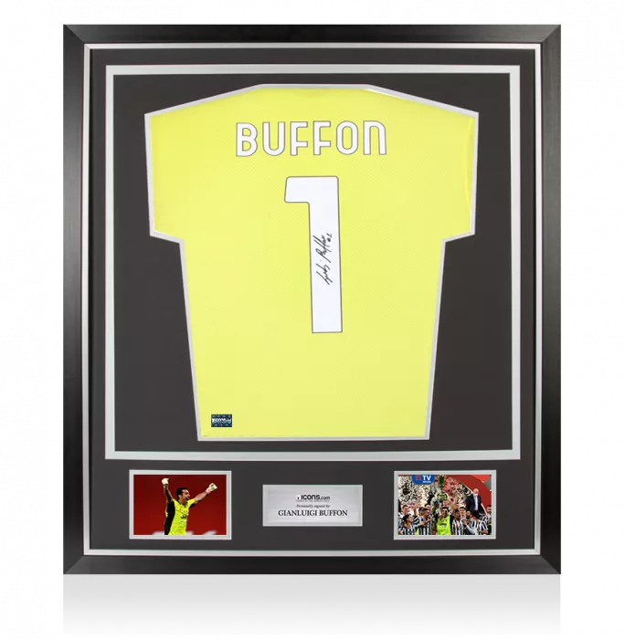Gianluigi Buffon Back Signed Juventus 2020-21 Goalkeepers Shirt In Classic Frame