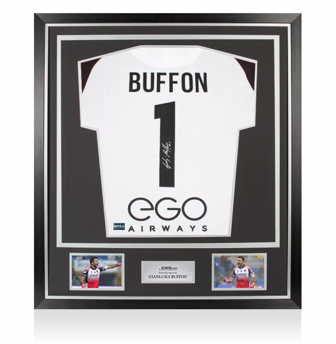 Gianluigi Buffon Back Signed Parma 2021-22 Goalkeeper Shirt In Classic Frame: Debut Edition