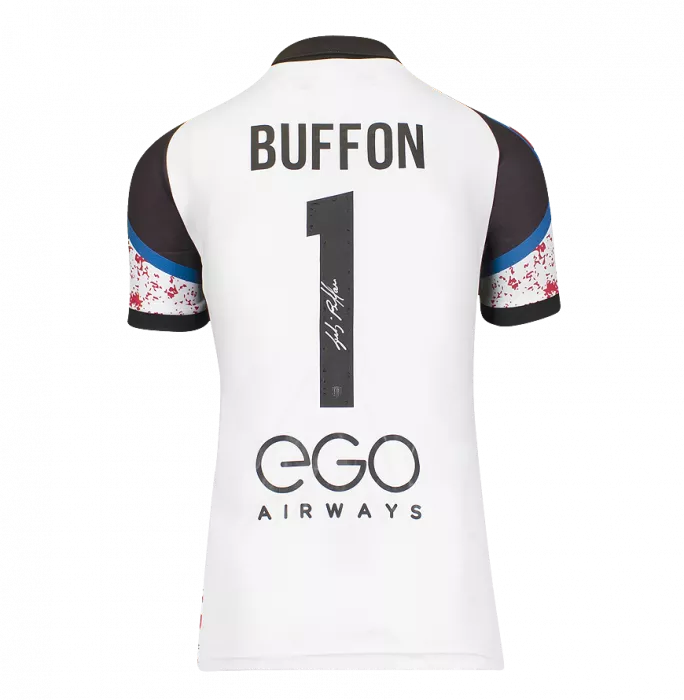 Gianluigi Buffon Back Signed Parma 2021-22 Goalkeeper Shirt Debut Edition In Hero Frame: Option 1