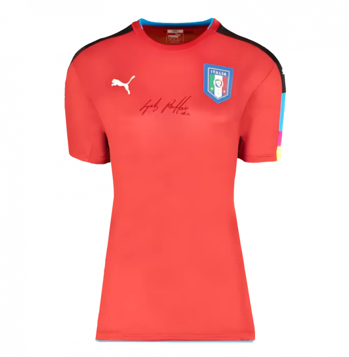 Gianluigi Buffon Front Signed Italy 2016-17 Goalkeeper Shirt In Deluxe Packaging