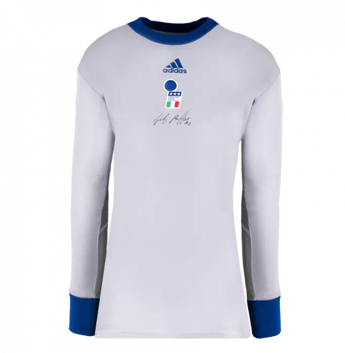 Gianluigi Buffon Front Signed Italy Icon Goalkeeper Shirt In Deluxe Packaging