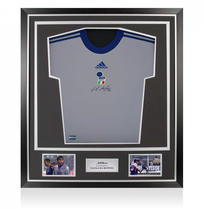 Gianluigi Buffon Front Signed Italy Icon Goalkeeper Shirt In Classic Frame