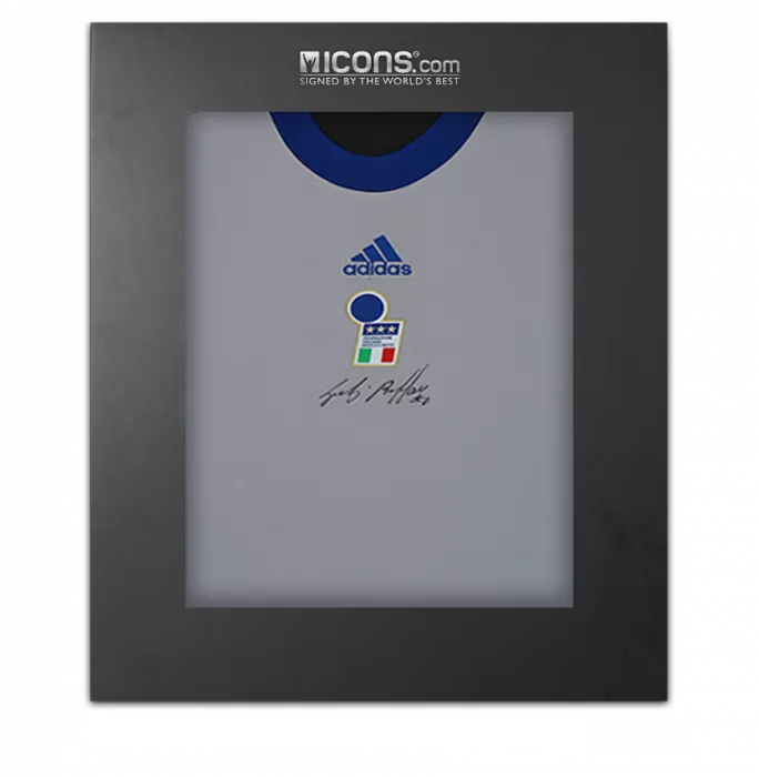 Gianluigi Buffon Front Signed Italy Icon Goalkeeper Shirt In Deluxe Packaging