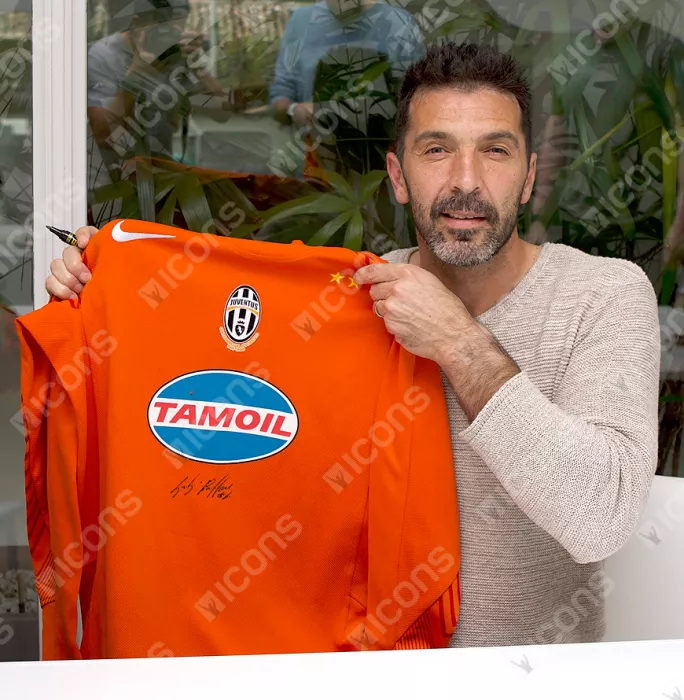 Gianluigi Buffon Front Signed Orange Juventus 2005-06 Goalkeeper Shirt