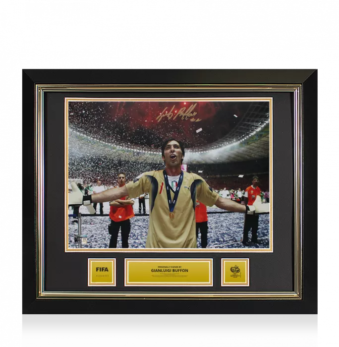 Gianluigi Buffon Official 2006 FIFA World Cup™ Signed and Framed Italy Photo: 2006 Winner
