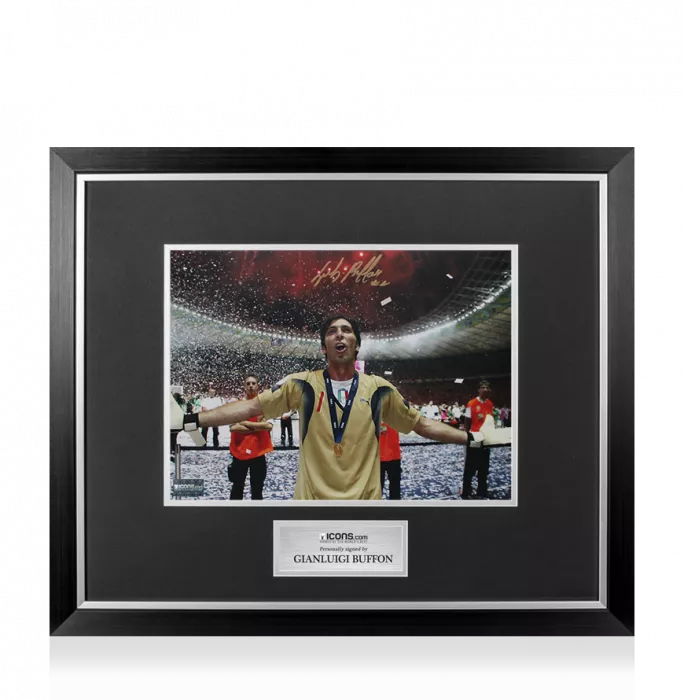 Gianluigi Buffon Signed Italy Photo In Premium Photo Frame: 2006 FIFA World Cup Winner
