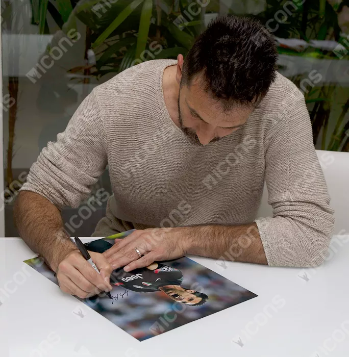 Gianluigi Buffon Signed Juventus Photo: UEFA Champions League Icon