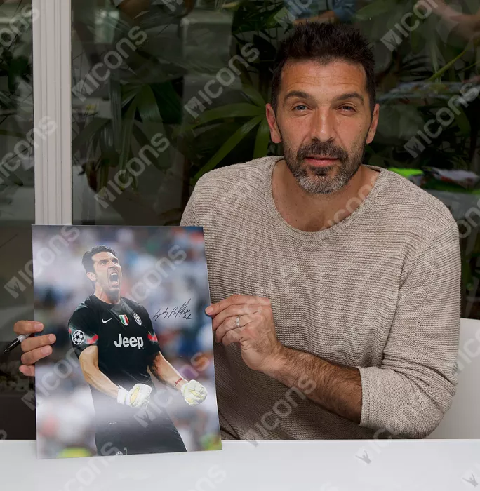 Gianluigi Buffon Signed Juventus Photo: UEFA Champions League Icon