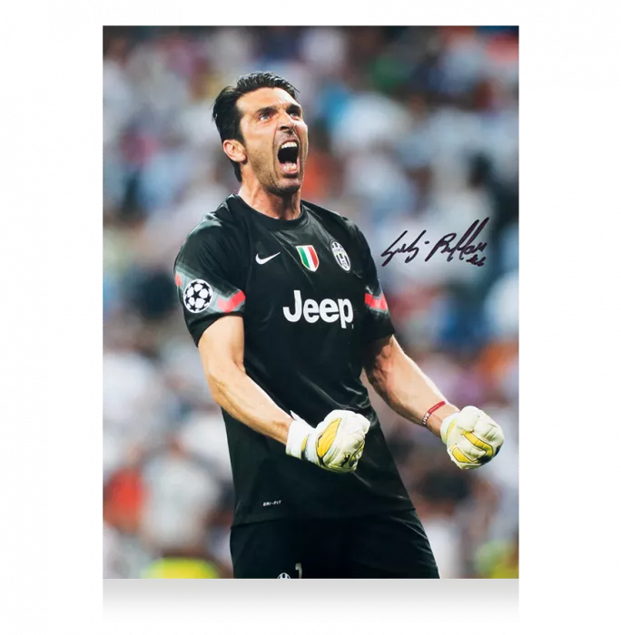 Gianluigi Buffon Signed Juventus Photo: UEFA Champions League Icon