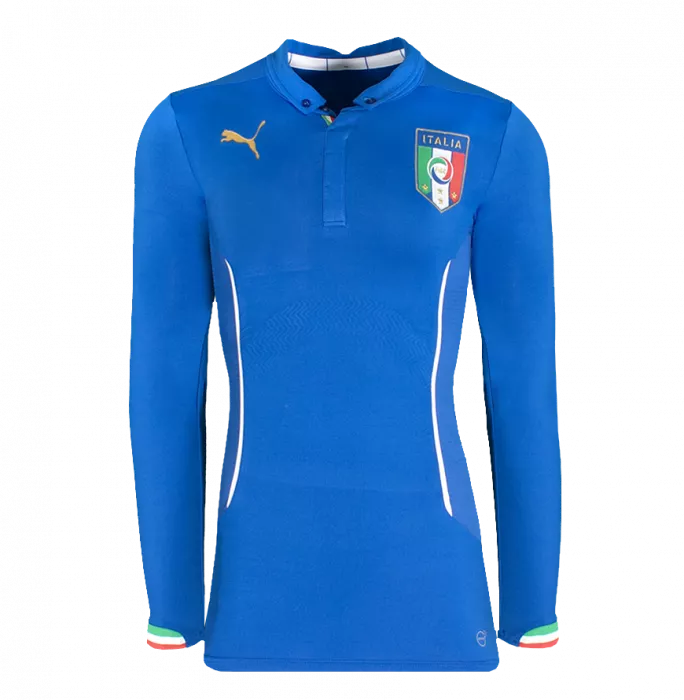 Giorgio Chiellini Back Signed Italy 2014-15 Authentic Home Shirt - "It's Coming Rome " Inscription In Hero Frame: Option 1