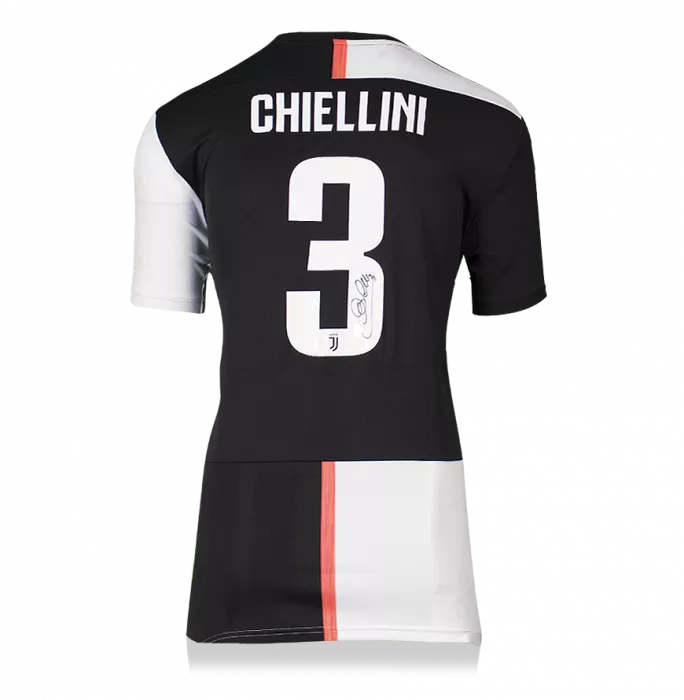 Giorgio Chiellini Back Signed Juventus 2019-20 Home Shirt