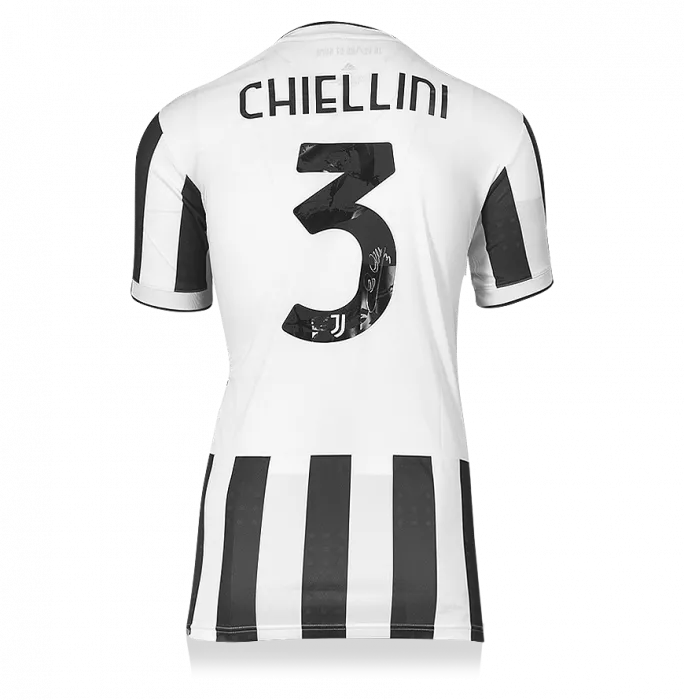 Giorgio Chiellini Back Signed Juventus 2021-22 Home Shirt