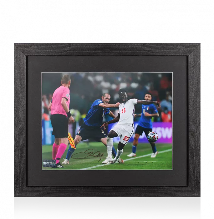 Giorgio Chiellini Signed Italy Photo In Black Wooden Frame: UEFA EURO 2020 Final