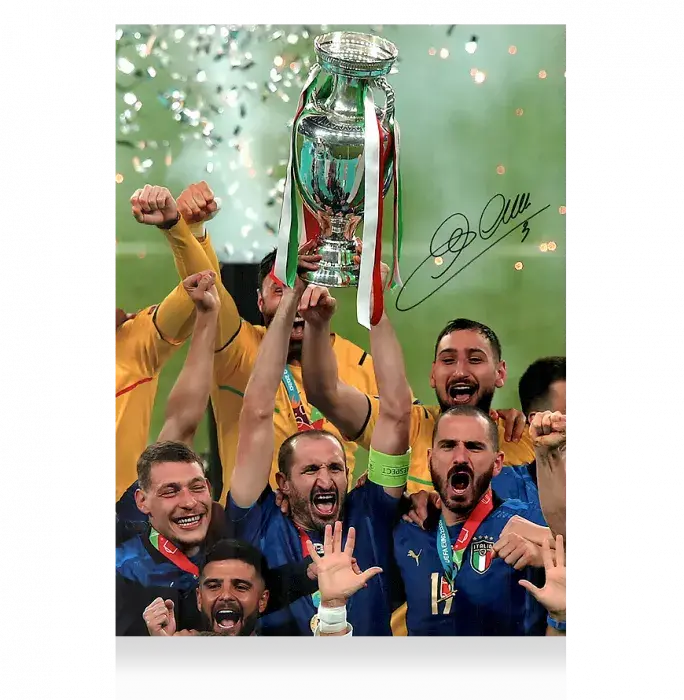 Giorgio Chiellini Signed Italy Photo: UEFA EURO 2020 Winner
