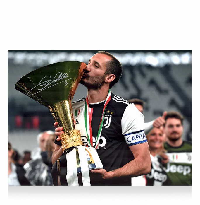 Giorgio Chiellini Signed Juventus Photo: 2018-19 Scudetto Winner