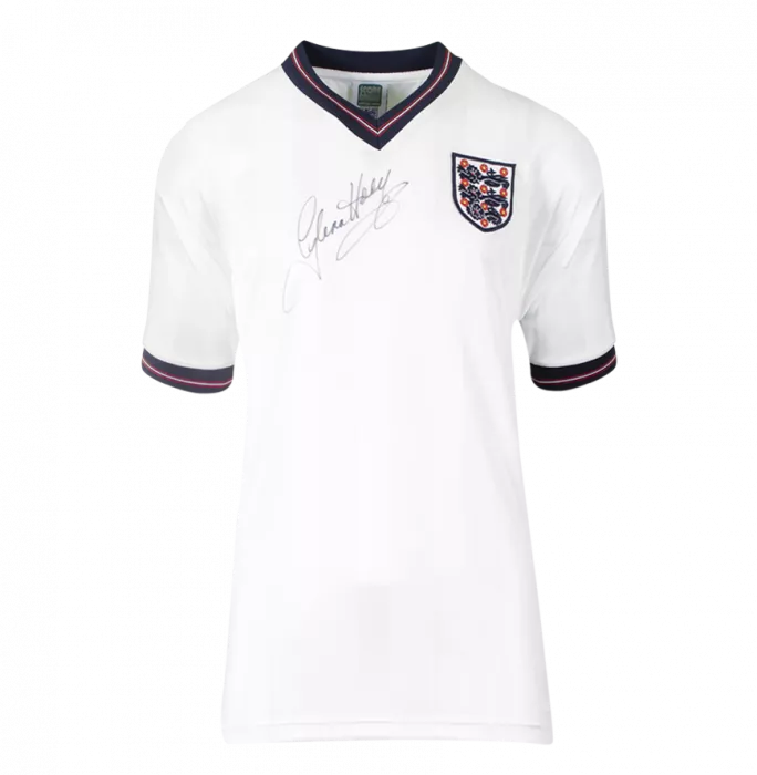 Glenn Hoddle Front Signed England 1986 Home Shirt In Classic Frame