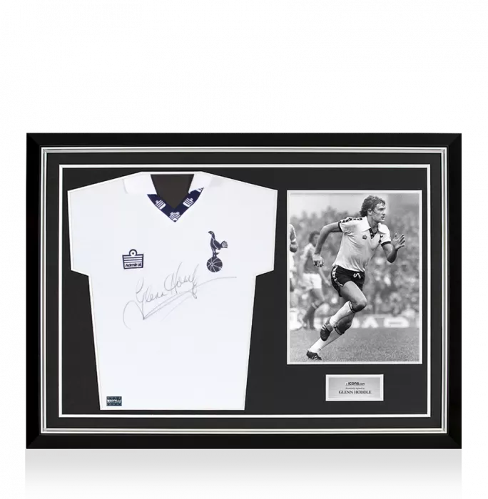 Glenn Hoddle Front Signed Tottenham Hotspur 1978-79 Home Shirt In Hero Frame: Option 1