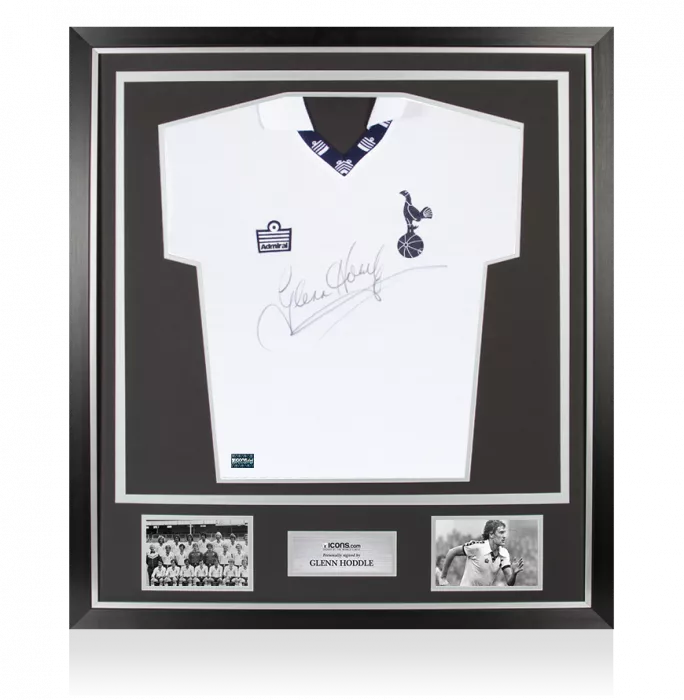 Glenn Hoddle Front Signed Tottenham Hotspur 1978-79 Home Shirt In Classic Frame