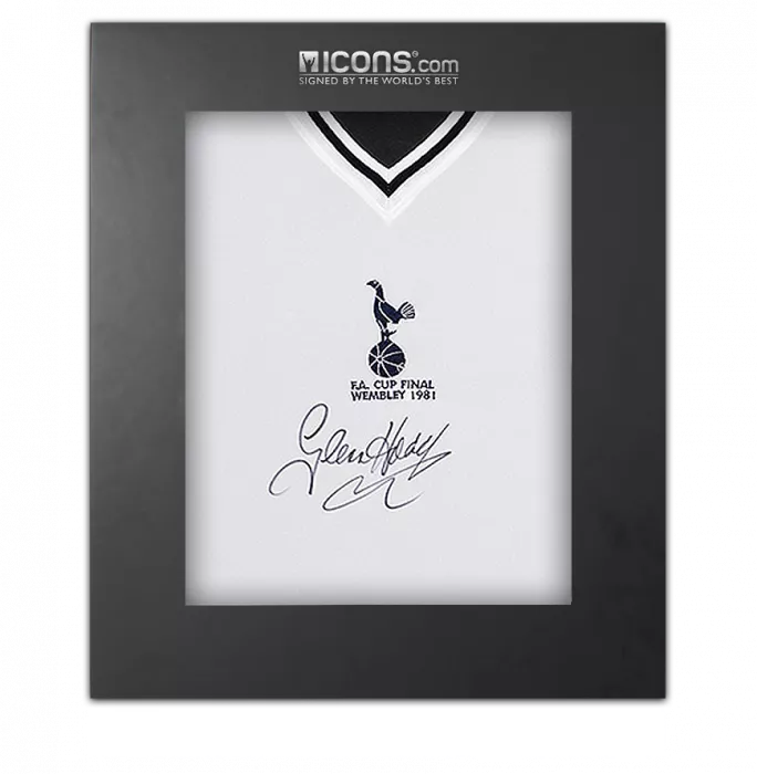 Glenn Hoddle Front Signed Tottenham Hotspur Home Shirt: 1981 FA Cup Winners Special Edition In Deluxe Packaging