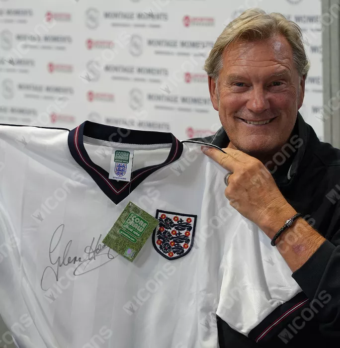 Glenn Hoddle Official 1986 FIFA World Cup™ Front Signed And Hero Framed England 1986 Home Shirt