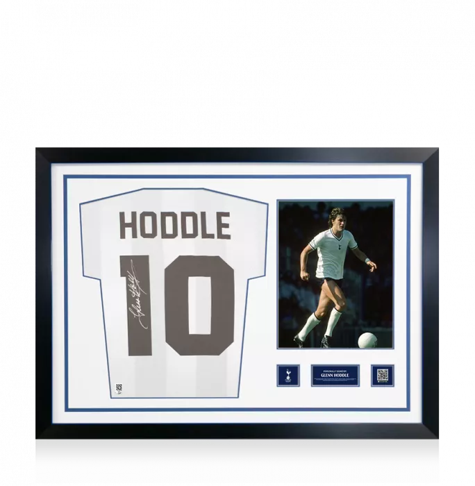 Glenn Hoddle Official Tottenham Hotspur Signed And Framed 1983 Home Shirt