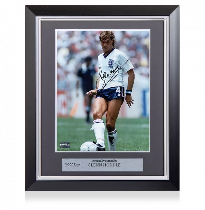 Glenn Hoddle Signed and Framed England Photo: 1986 FIFA World Cup