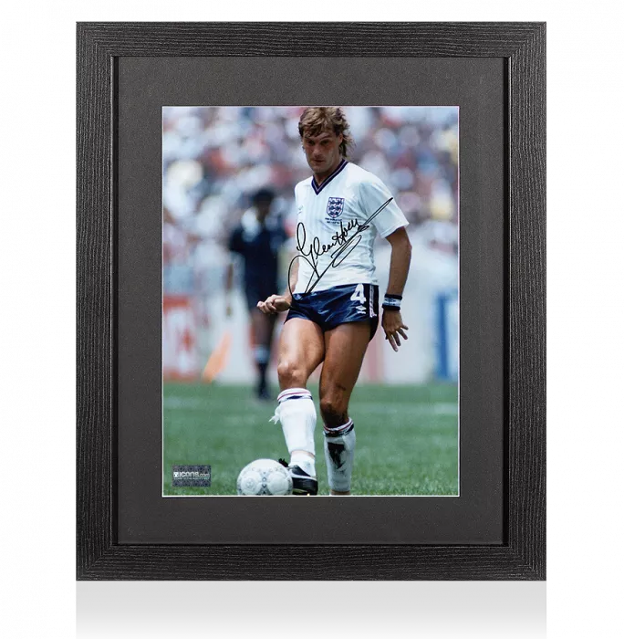 Glenn Hoddle Signed England Photo In Black Wooden Frame: 1986 FIFA World Cup