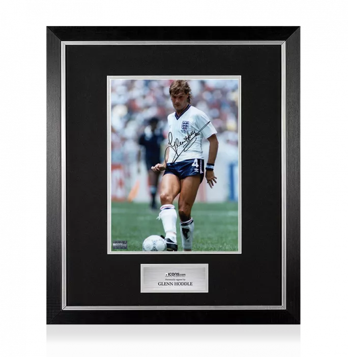 Glenn Hoddle Signed England Photo In Premium Photo Frame: 1986 FIFA World Cup
