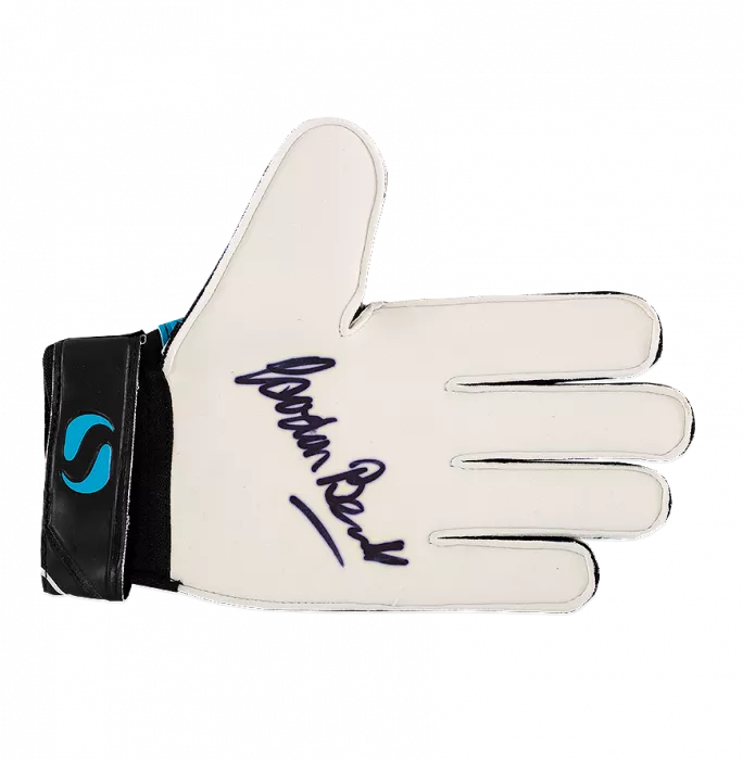 Gordon Banks Signed Blue and Black Sondico Goalkeeper Glove