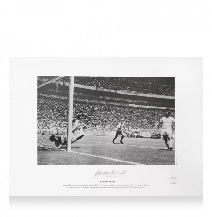 Gordon Banks Signed England Print: Greatest Save