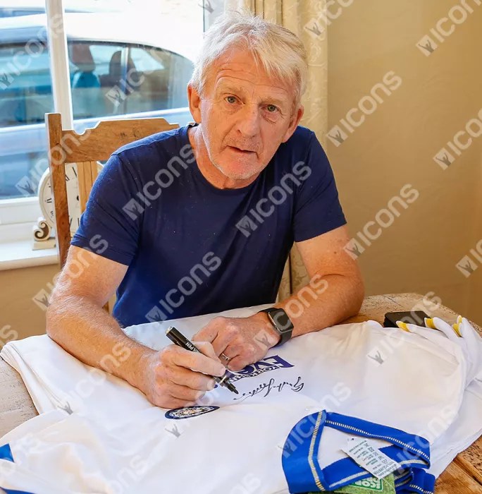 Gordon Strachan Front Signed Leeds United 1991-92 Home Shirt In Classic Frame