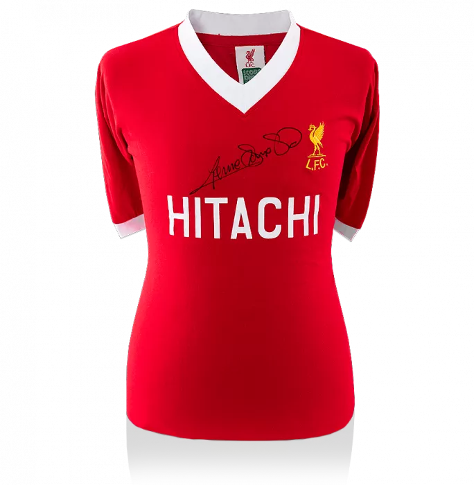 Graeme Souness Front Signed 1978 Liverpool Shirt: Hitachi Edition