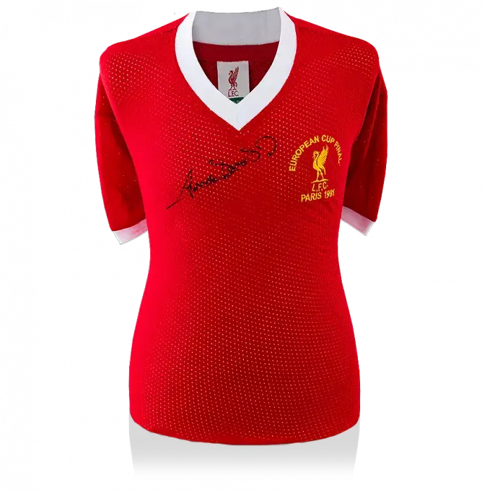 Graeme Souness Front Signed 1981 Liverpool Shirt: European Cup Final Edition