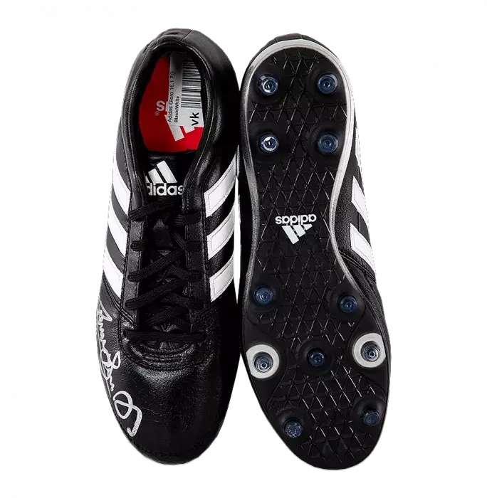 Graeme Souness Signed Black And White Adidas Gloro Boot