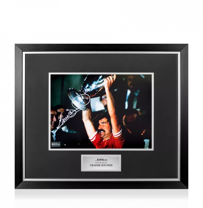 Graeme Souness Signed Liverpool FC Photo In Premium Photo Frame: 1984 European Cup Winner