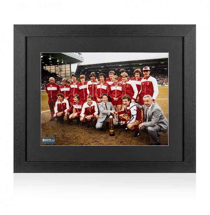 Graeme Souness Signed Liverpool Photo In Black Wooden Frame