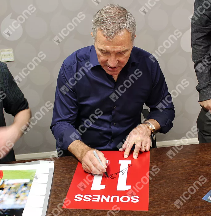 Graeme Souness Signed Liverpool Shirt Print In Black Wooden Frame: Limited Edition 'Souness 11'