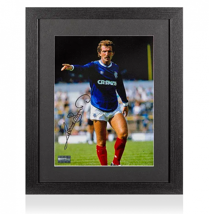 Graeme Souness Signed Rangers Photo In Black Wooden Frame